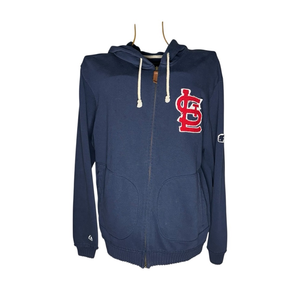 MLB MAJESTIC AUTHENTIC CLUBHOUSE ST. LOUIS CARDINALS FULL ZIP FLEECE JACKET - M